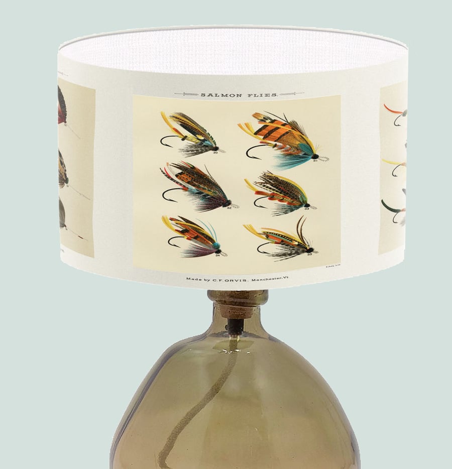 Fly Fishing Design Lampshade Art Lampshade - Lamp shade - Fine Art lampshade