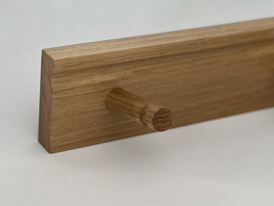 British Oak 5 Peg Rail