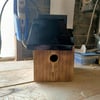 Quirky Bird house nesting box pyrography reclaimed