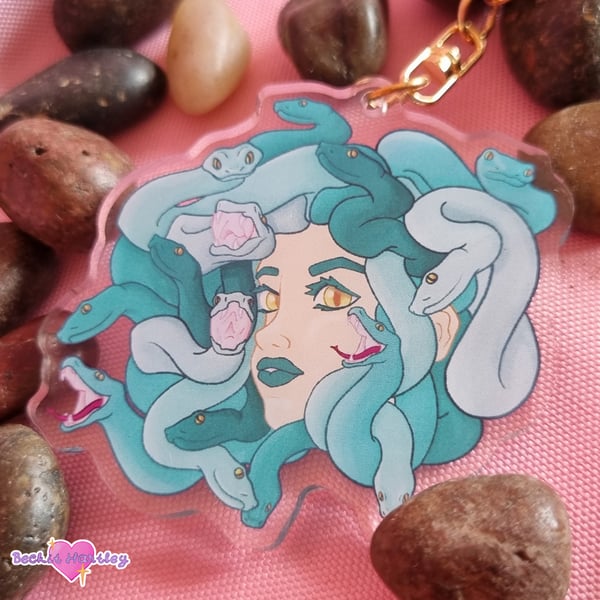 Medusa Keychain - Double Sided Keychain - Gifts, Accessories