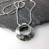Reserved for Liz sterling silver ring pendant and chain