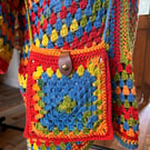 Crochet Cross Body Bag Fully Lined 