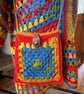 Crochet Cross Body Bag Fully Lined 