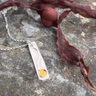 Sterling Silver Necklace  with Citrine Gemstone