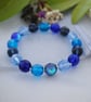 Sale-Crystal blues stretch bracelet - Image 1