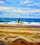 A4 Print North Norfolk Horse Rider on Holkham Beach 