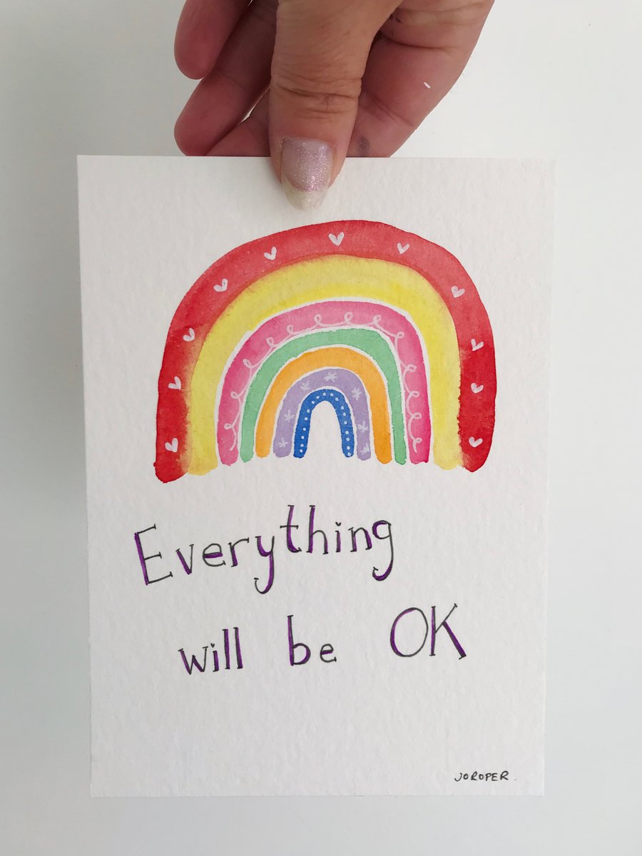 Zippy coloured RAINBOW painting Jo Roper