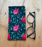 Strawberry Print Quilted Fabric Glasses Case