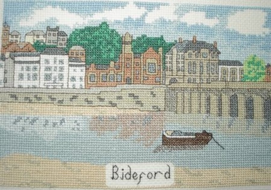 Bideford in Devon cross stitch chart