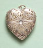 Destash:HEARTS: Small Filigree Heart Shaped, Silver-Plated Locket 2.8cms - Image 1