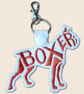 Boxer Keyring - Embroidered Dog Word Art Bag Charm - Image 6