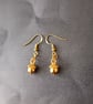 Small gold acorn charm dangle earrings  - Image 3