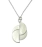 Geometric sterling silver semi circle handmade pendant - Image 1