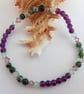 Amethyst, Moss Agate & Crystal Bracelet - Birthday, Anniversary, Gifts For Her - Image 5