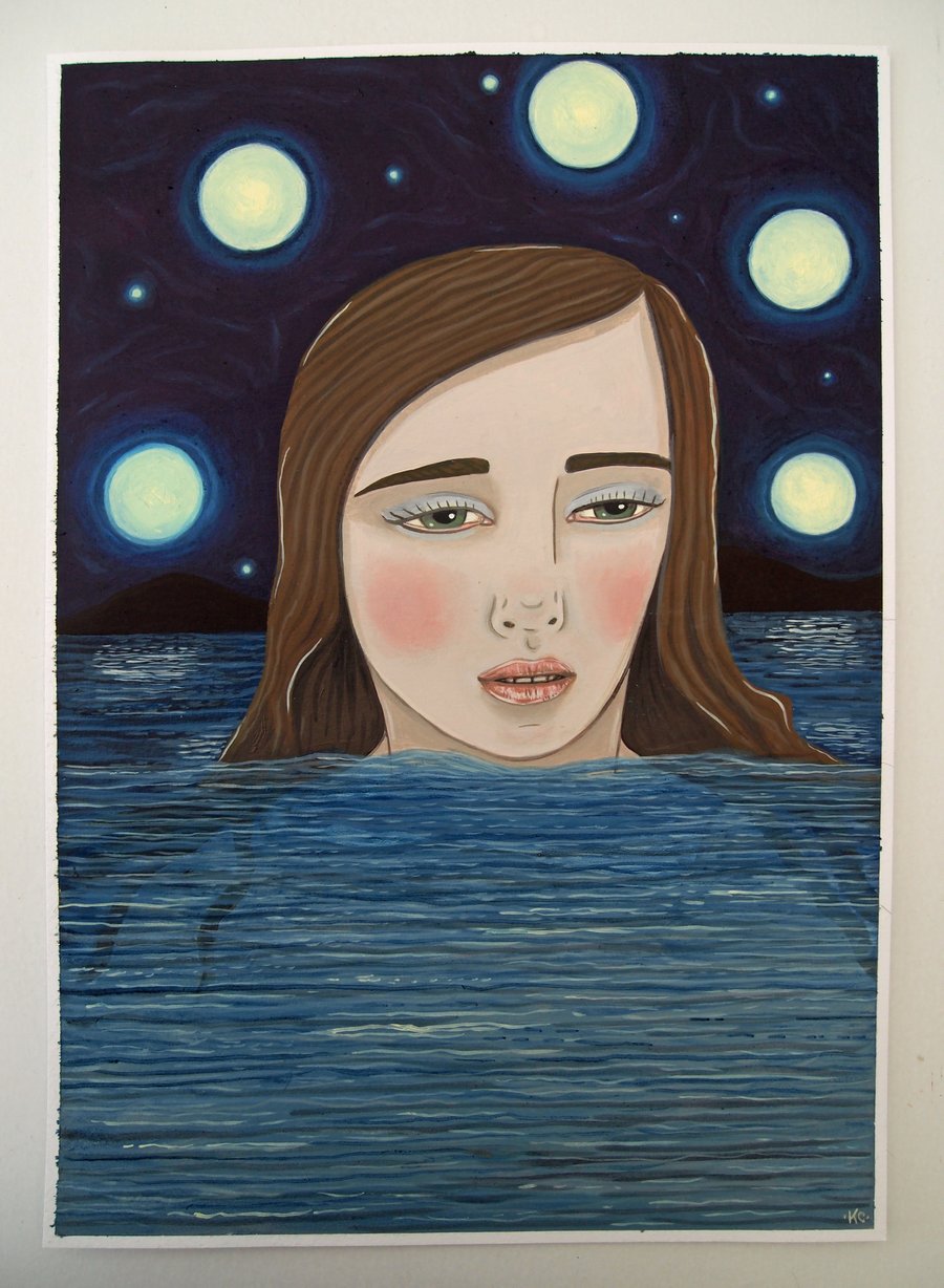 Atlantic - Original Oil Painting on Paper