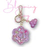 Handmade Shaker Keychain - 'Blooming Joy' with Detachable Cloud Pendant