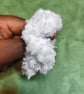Lilac & Parma Violet with White Fur Trim Extra Extra Small Scrunchies Hair Ties - Image 2