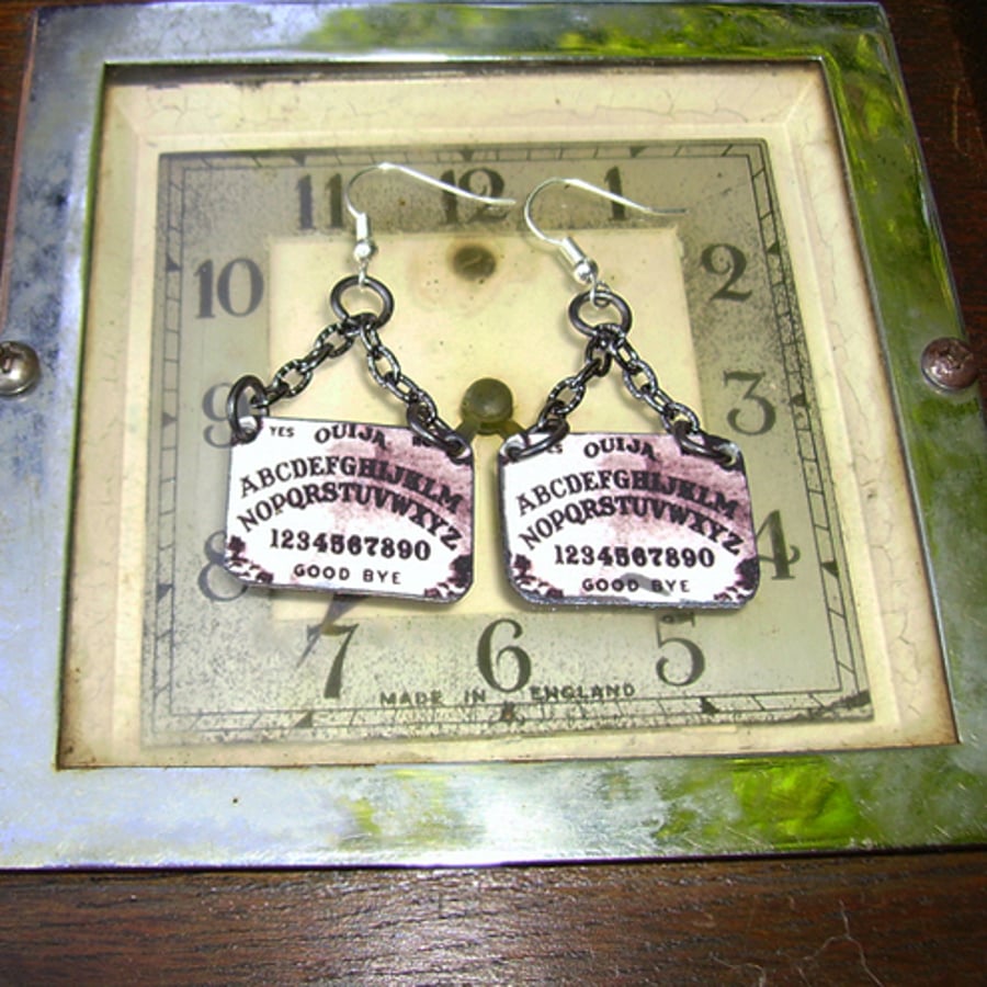spooky ouija board earrings