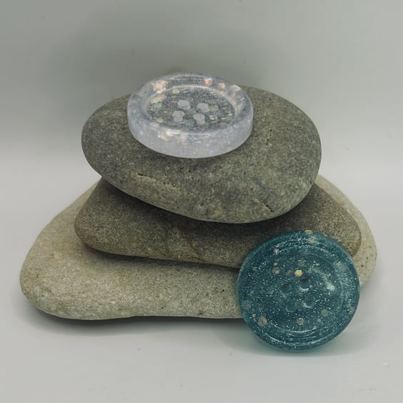 Large 35mm Button Gift for Knitters Crocheters Crafters - Sparkle Snaps