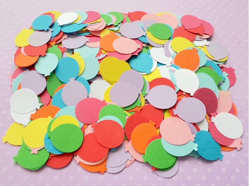 500 Paper Confetti Balloons, 12 Colour Choices, Wedding, Birthday, Party Decor