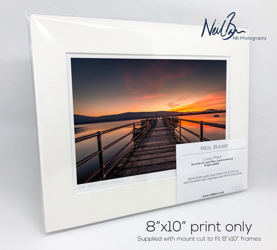 Luss Pier Loch Lomond Scotland - A5 (10" x 8") Unframed Print