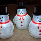3x LED Tea light Snowmen