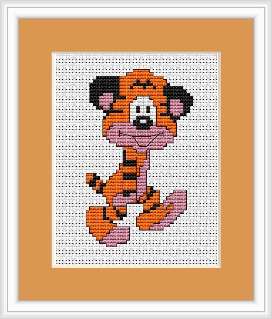 Tiger Cross Stitch Kit - Luca S - Beginner 6cm x 9.5cm