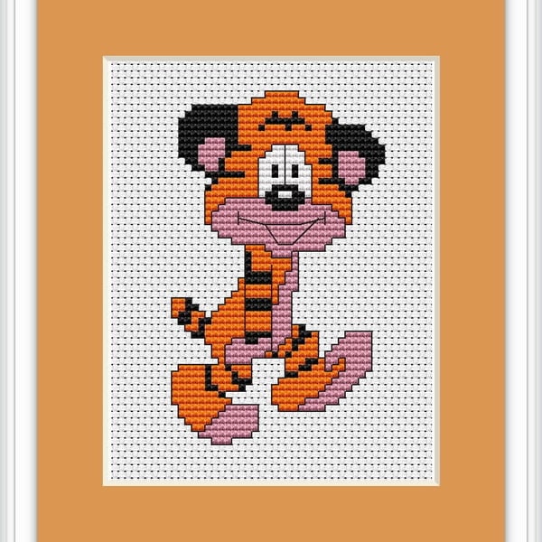 Tiger Cross Stitch Kit - Luca S - Beginner 6cm x 9.5cm