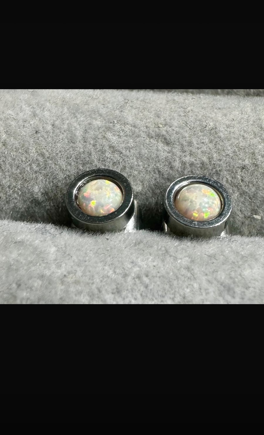 Blush Opal 4mm Stainless Steel Handmade Hypoallergenic Stud Earrings 