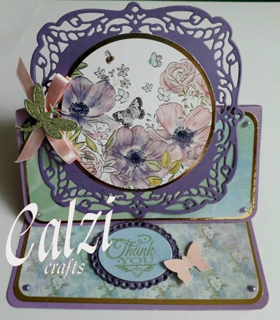 Easel Style Thank You Card