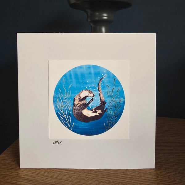 Otter Handmade Greetings Card
