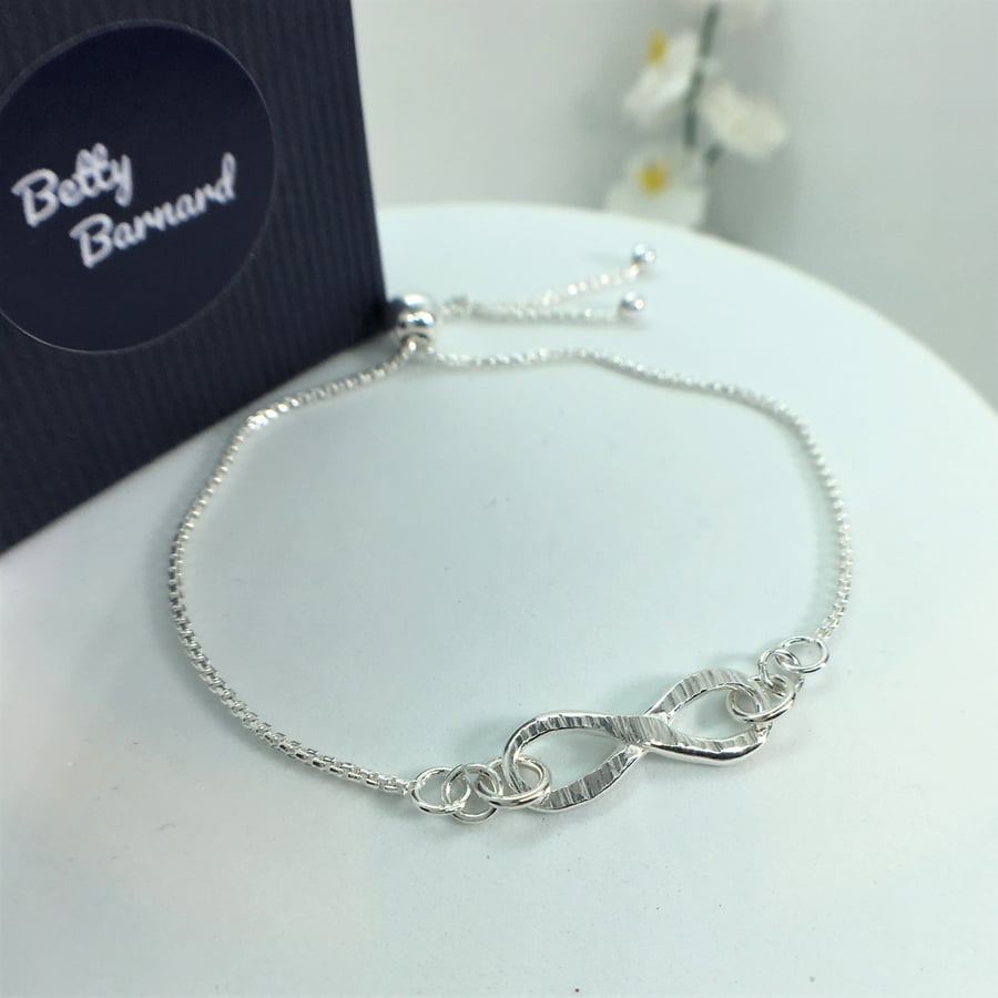 Sterling Silver Infinity Charm Bracelet