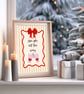 Festive Christmas Wall Art, Christmas Gin Quote Print, Christmas Kitchen Decor - Image 2