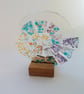 Fused glass ammonite, multicoloured ammonite ornament, glass art, beach gift.  - Image 3