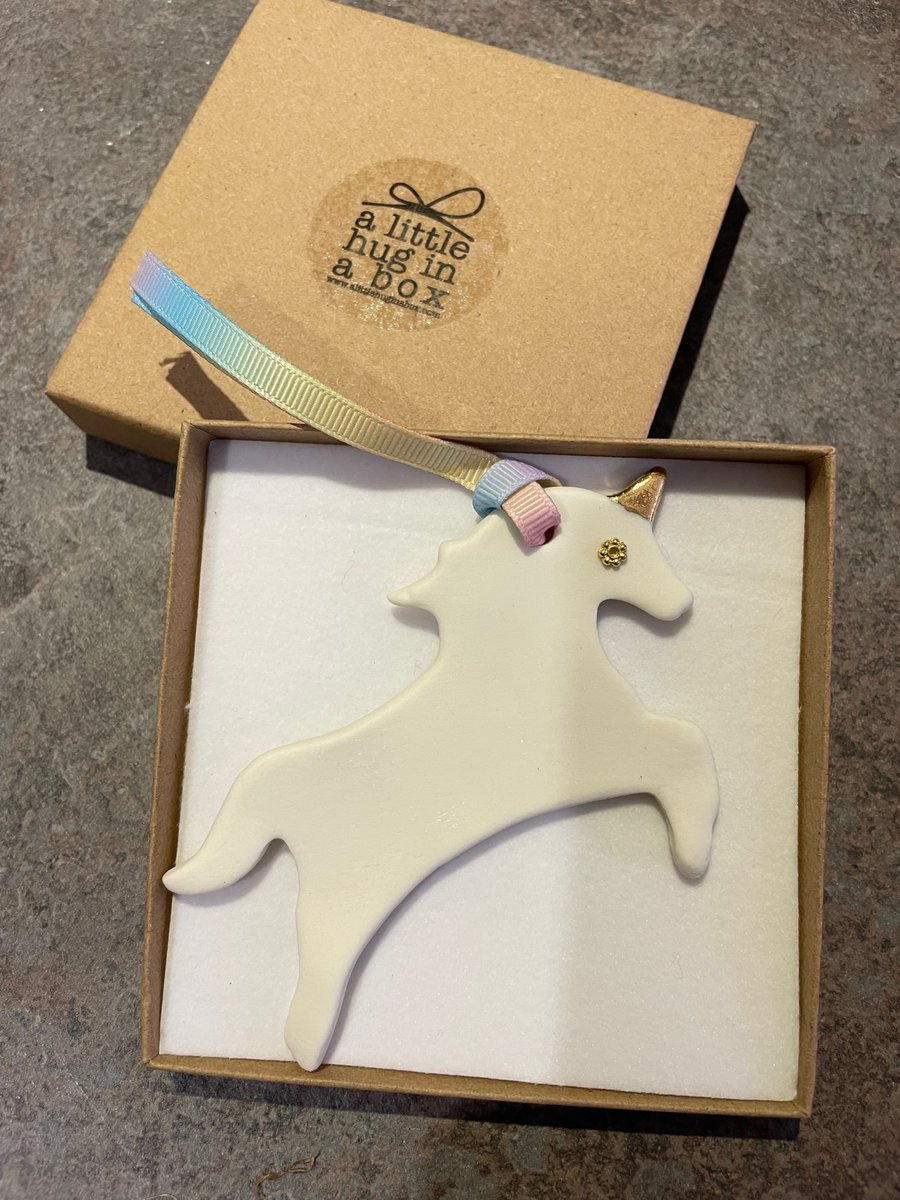 A little hug in a box Unicorn gift