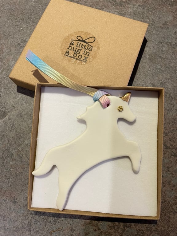 A little hug in a box Unicorn gift