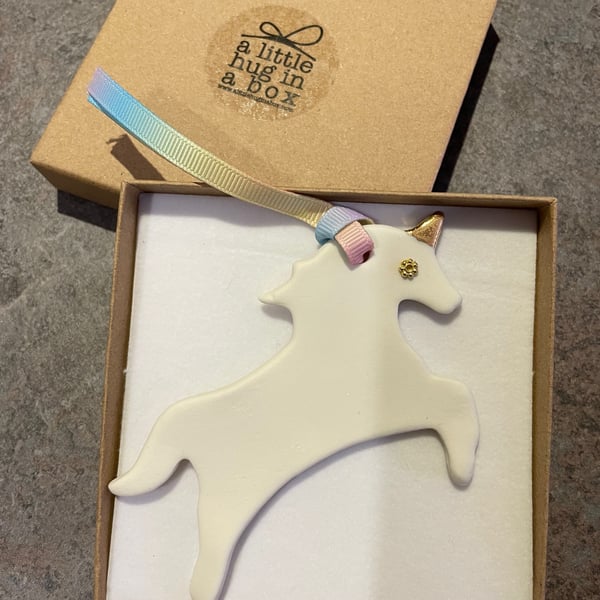 A little hug in a box Unicorn gift
