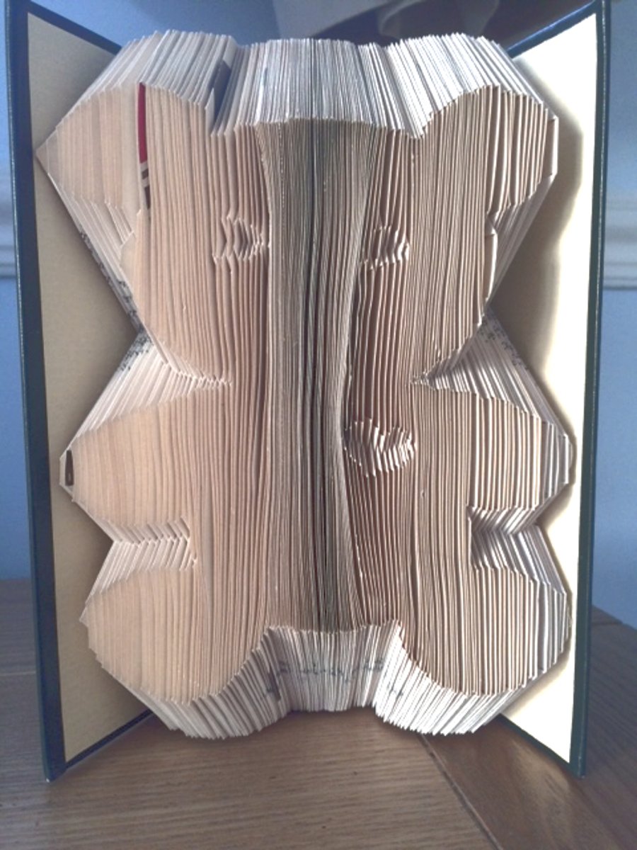 Heart Teddy MMF Book Folding Pattern - EMAILED PDF PATTERN