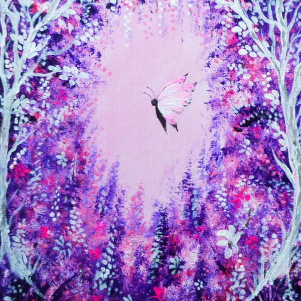 original art fantasy butterfly painting ( ref FA 404 A1 )