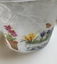 Decoupage Glass Bowl, Cottage Garden, Upcycled - Image 7
