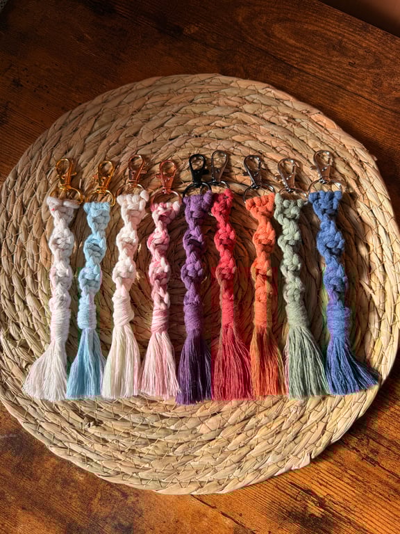 Macrame Twist Keyring