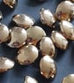 15mm 24L Quatre dome Gold shank button - Image 3