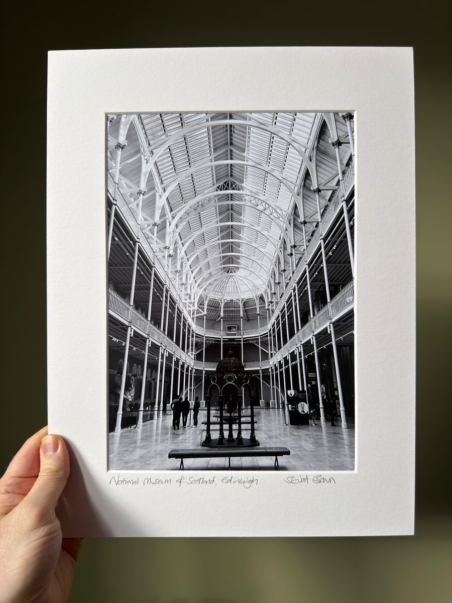 National Museum of Scotland, Edinburgh signed mounted print 30 x 40cm FREE DELIV