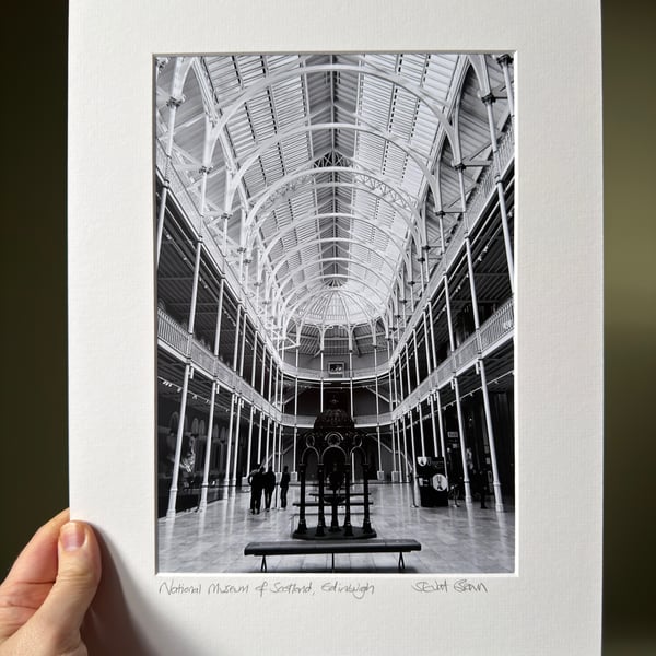 National Museum of Scotland, Edinburgh signed mounted print 30 x 40cm FREE DELIV