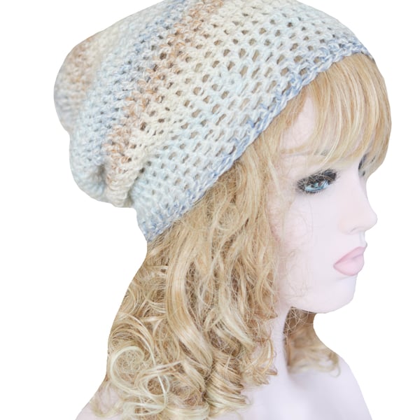 Hat Crochet Slouchy Beanie Hat
