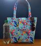 Colourful Hummingbird Handbag - Medium Sized Fabric Tote with Inside Pocket