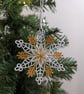 Machine Embroidery Snowflake Ornament: Lacey Christmas Decor - Image 8