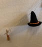 Handmade crochet Witches hat and broomstick bunting  - Image 8