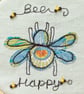 Hoop art Bee Happy. - Image 2