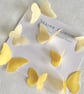 Hand Crafted Silk satin Butterflies in shades of yellow
